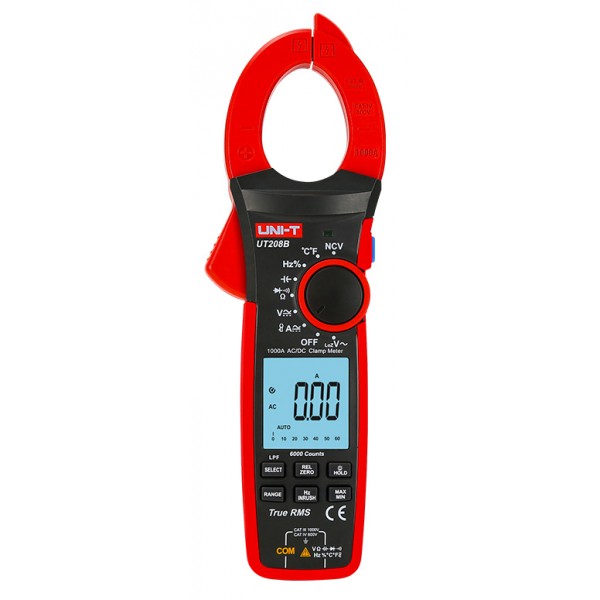 UNI-T πολύμετρο & αμπεροτσιμπίδα UT208B, 1000A AC/DC, NCV, True RMS - UNI-T