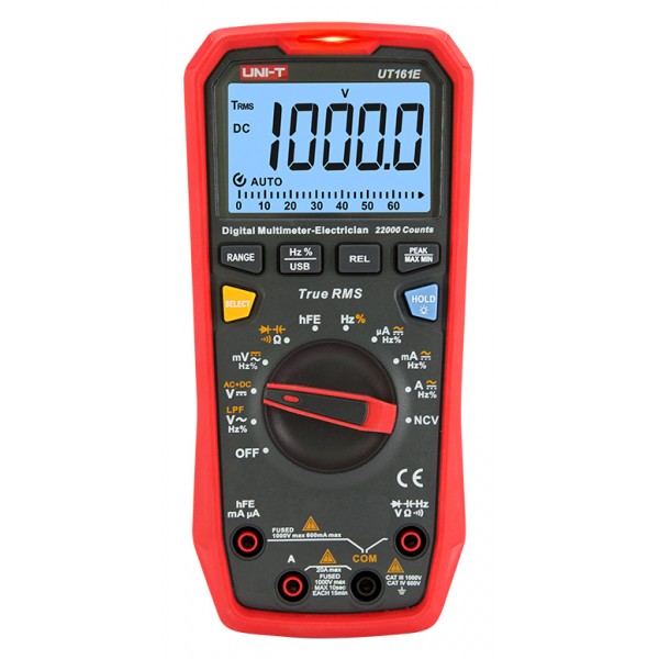 UNI-T ψηφιακό πολύμετρο UT161E, 1000V AC/DC, NCV, True RMS - UNI-T