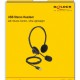 DELOCK headphones με μικρόφωνο 27178, stereo, USB, volume control, μαύρα