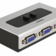 DELOCK VGA switch 87758, 2 σε 1, bidirectional, 1080p/60Hz, ασημί