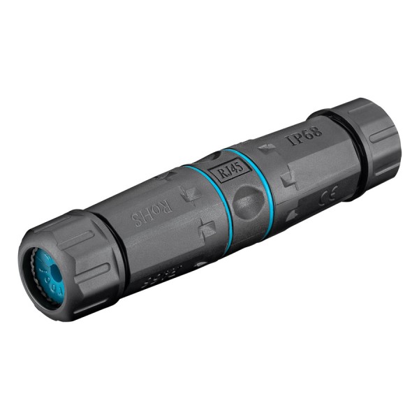 GOOBAY αδιάβροχος σύνδεσμος RJ45 Cat 6A 44416, IP68, μαύρο - Διάφορα Δικτύου