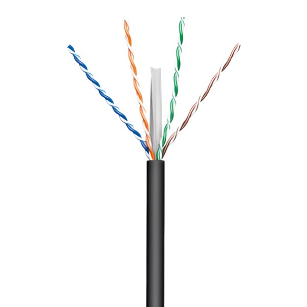 GOOBAY καλώδιο δικτύου 57293, CAT 6 U/UTP, CCA, έως 50m, 100m, μαύρο - GOOBAY