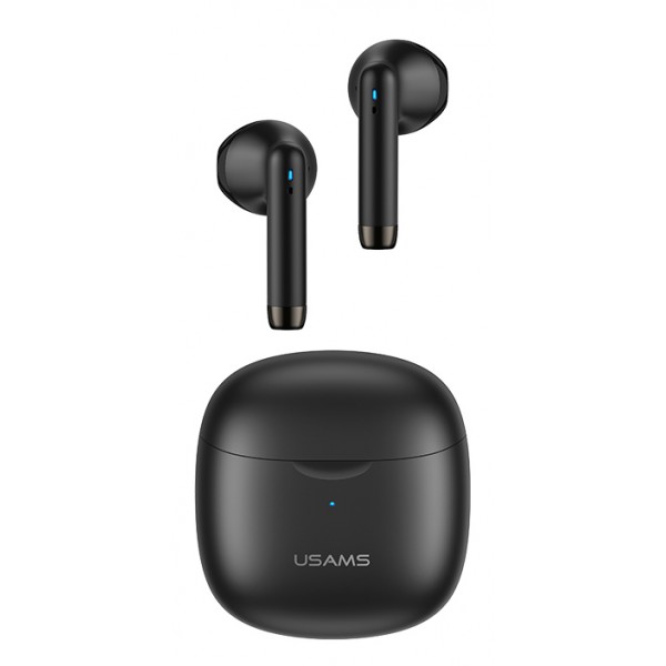 USAMS earphones IA04 με θήκη φόρτισης, True Wireless, Φ13mm, μαύρα - Ακουστικά - Bluetooth