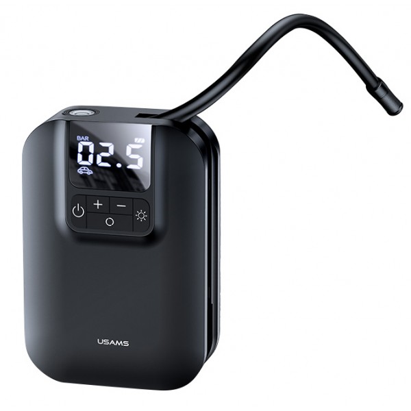 USAMS mini συμπιεστής αέρος αυτοκινήτου US-ZB215, μαύρος - Αξεσουάρ Αυτοκινήτου