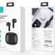USAMS earphones IA04 με θήκη φόρτισης, True Wireless, Φ13mm, μαύρα