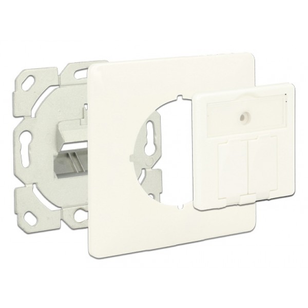 DELOCK Wall Outlet για Keystone 86219, 2 Port - Σύγκριση Προϊόντων