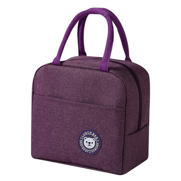 Ισοθερμική τσάντα HUH-0011, 7L, αδιάβροχη, 23x13x21cm, μωβ - UNBRANDED