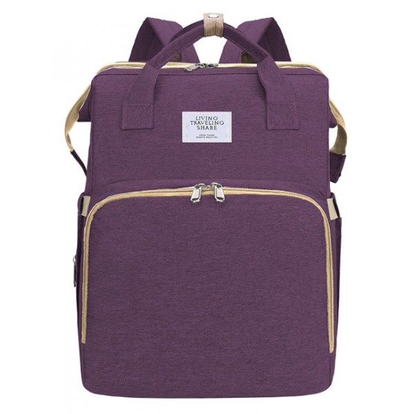 2 in 1 τσάντα πλάτης και παιδικό κρεβατάκι TMV-0051, αδιάβροχη, μωβ - Σύγκριση Προϊόντων