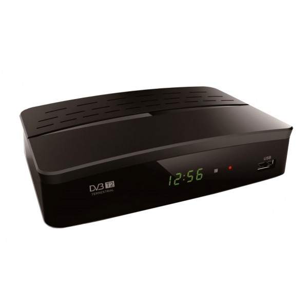 POWERTECH ψηφιακός δέκτης MPEG4 PT-370, DVB-T2, SCART & HDMI, προγρ. control - Κεραίες TV - Αποκωδικοποιητές