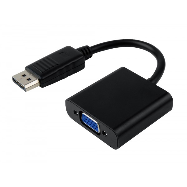 POWERTECH αντάπτορας DisplayPort σε VGA CAB-DP022, 0.20m, μαύρος - Περιφερειακά