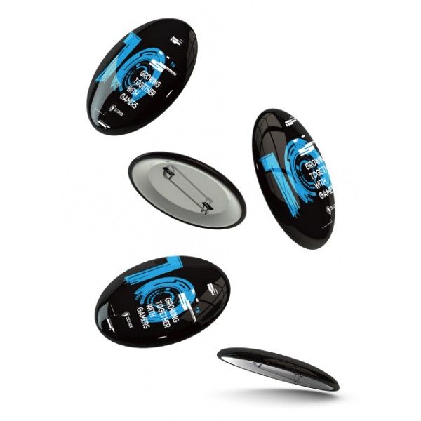 SADES κονκάρδα 10th Anniversary SA-BADGE, μαύρη - Διαφημιστικό Υλικό