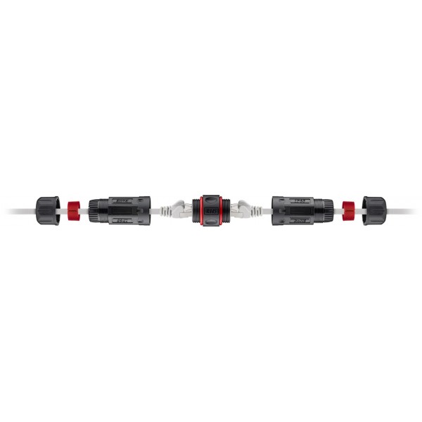 GOOBAY αδιάβροχος σύνδεσμος RJ45 Cat 6 79566, IP68, μαύρο