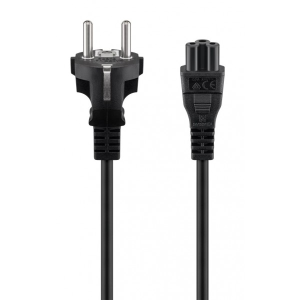 GOOBAY καλώδιο τροφοδοσίας 57846, 0.75mm², 1m, μαύρο - GOOBAY