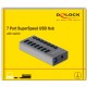 DELOCK USB hub 63669 με διακόπτες, 7x θυρών, 5Gbps, γκρι