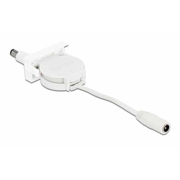 DELOCK module καλώδιο τροφοδοσίας Easy 45 81377, ανασυρόμενο 50cm, λευκό