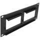 DELOCK patch panel Easy 45 81379, 10", 2U, 90.5x45.2mm x2, μαύρο
