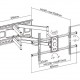 BRATECK επιτοίχια βάση τηλεόρασης LPA49-486XLD, 43-90", 80kg, heavy duty, full motion