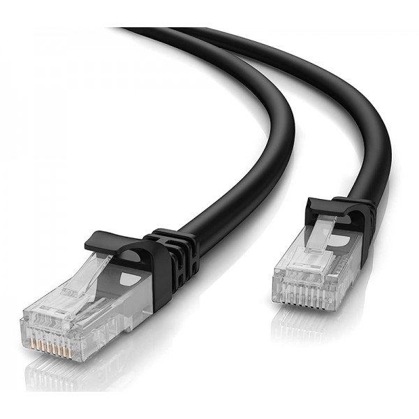 POWERTECH καλώδιο δικτύου CAB-N195 Cat 5e U/UTP, CCA 26AWG, 0.25m, μαύρο - Powertech