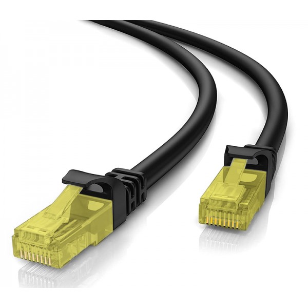 POWERTECH καλώδιο δικτύου CAB-N263, Cat 5e U/UTP, copper, 0.25m, μαύρο - Powertech