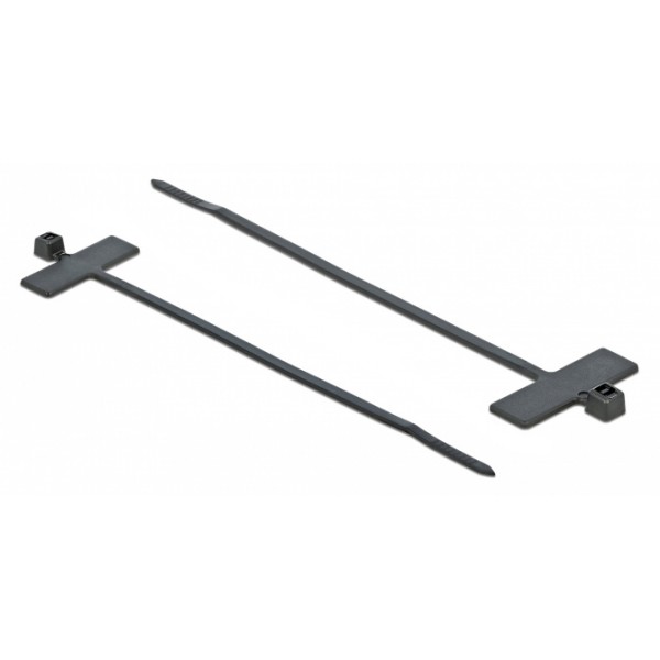 POWERTECH δεματικά καλωδίων TIES-033 με ετικέτα, 100x2.5mm, μαύρα, 25τμχ - Powertech