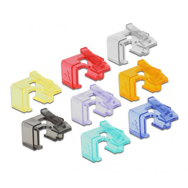 DELOCK clip επιδιόρθωσης RJ45 86420, 8 χρώματα, 16τμχ - Σύγκριση Προϊόντων