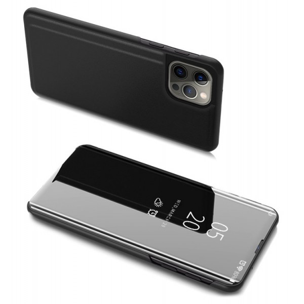 POWERTECH θήκη Clear View MOB-1664 για iPhone 13/13 Pro, μαύρη - Powertech