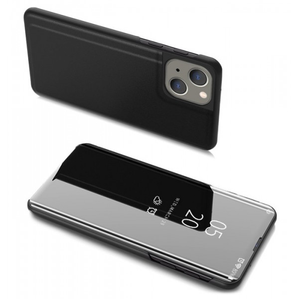 POWERTECH θήκη Clear View MOB-1666 για iPhone 13 mini, μαύρη - Powertech