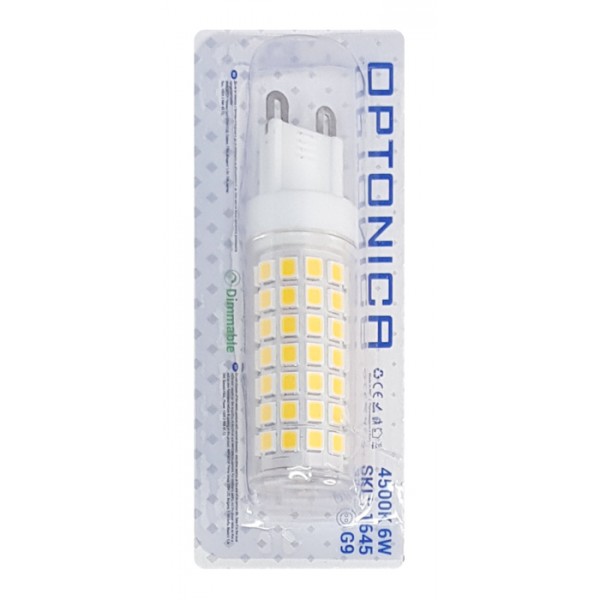 OPTONICA LED λάμπα 1645, 6W, 4500K, G9, 550lm, dimmable - OPTONICA