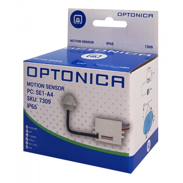 OPTONICA αισθητήρας κίνησης 7309, 120°, 6m, IP65, λευκός - OPTONICA