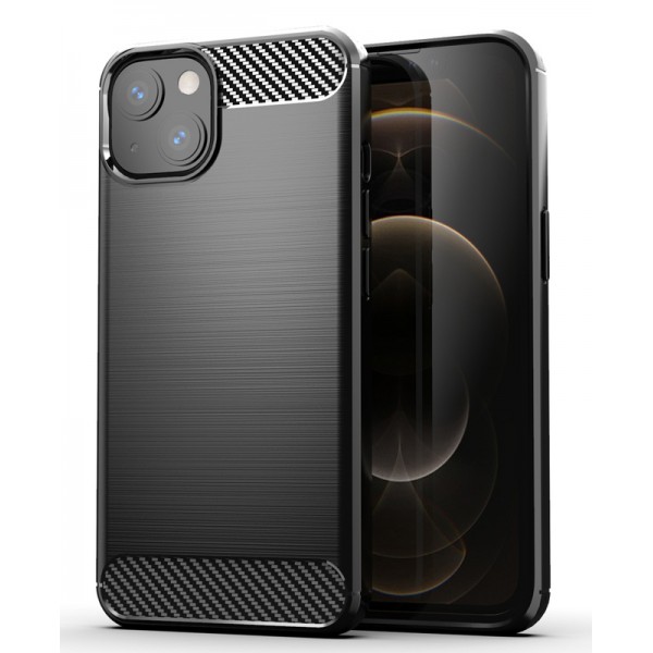 POWERTECH Θήκη Carbon MOB-1659 για iPhone 13 mini, μαύρη - Powertech
