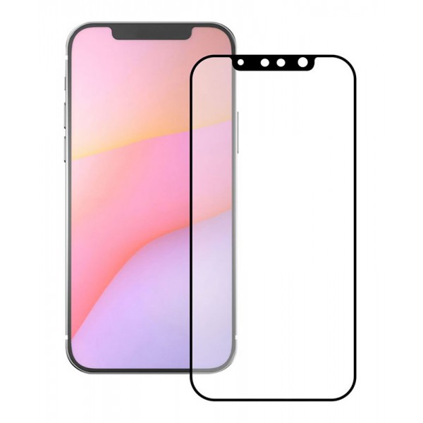 POWERTECH tempered glass 5D TGC-0516, iPhone 13 Mini, full glue, μαύρο - Tempered Glass