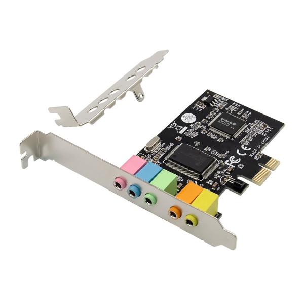POWERTECH κάρτα επέκτασης PCIe σε 6x channel audio ST17, CM8738 - Νέα & Ref PC