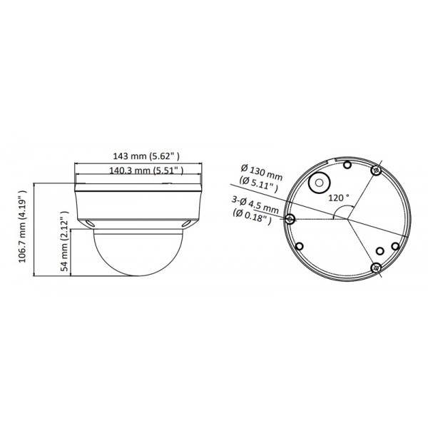 HIKVISION HIWATCH υβριδική κάμερα HWT-D340-VF, 2.8-12mm, 4MP, IP66, IK10 - CCTV Κάμερες