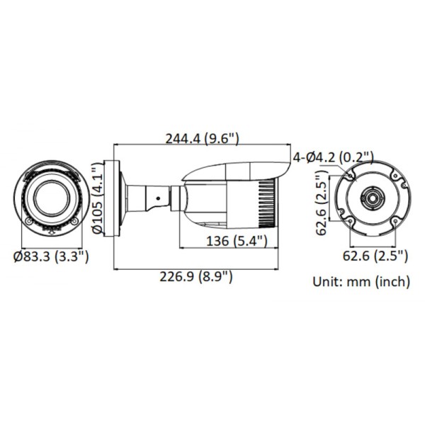 HIKVISION HIWATCH IP κάμερα HWI-B640H-Z, POE, 2.8-12mm, 4MP, IP67 - Σύγκριση Προϊόντων