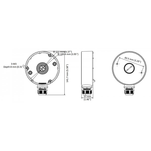 HIKVISION HIWATCH βάση κάμερας DS-1280ZJ-DM18, μεταλλική, λευκή