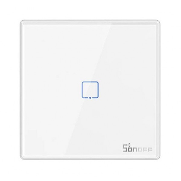 SONOFF smart διακόπτης T2EU1C-RF 433MHz, αφής, μονός, λευκός - SONOFF