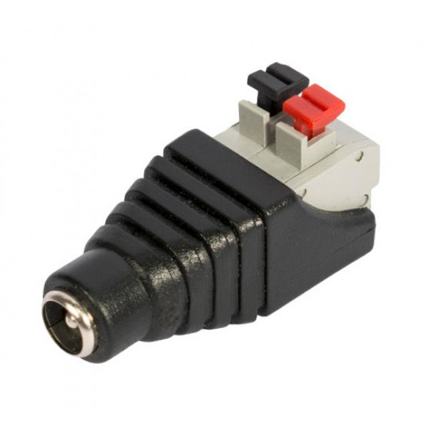 FOLKSAFE βύσμα τροφοδοσίας DC θηλυκό DCFCP, 5.5x2.1mm, push-pin, 5τμχ - FOLKSAFE