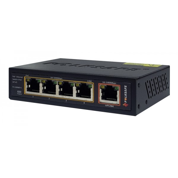 FOLKSAFE PoE Ethernet Switch FS-S1004EP-E, 4 Ports 10/100Mbps - Σύγκριση Προϊόντων