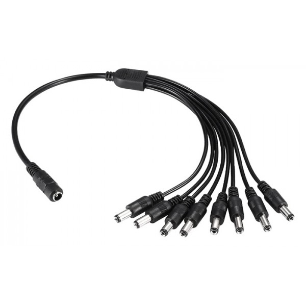 FOLKSAFE splitter DC1F8M, 1 θηλυκό σε 8 αρσενικά, 5.5x2.1mm, 4τμχ - Σύγκριση Προϊόντων