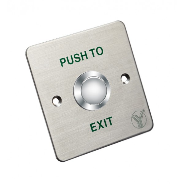 YLI ELECTRONIC χωνευτό μπουτόν PBK-810C, 86 x 86mm, 3Α, ασημί - Παρελκόμενα
