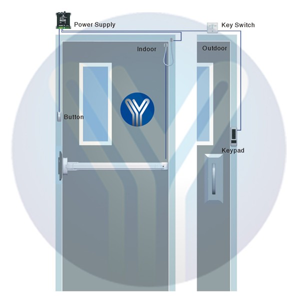 YLI ELECTRONIC χωνευτό μπουτόν PBK-810C, 86 x 86mm, 3Α, ασημί - Παρελκόμενα