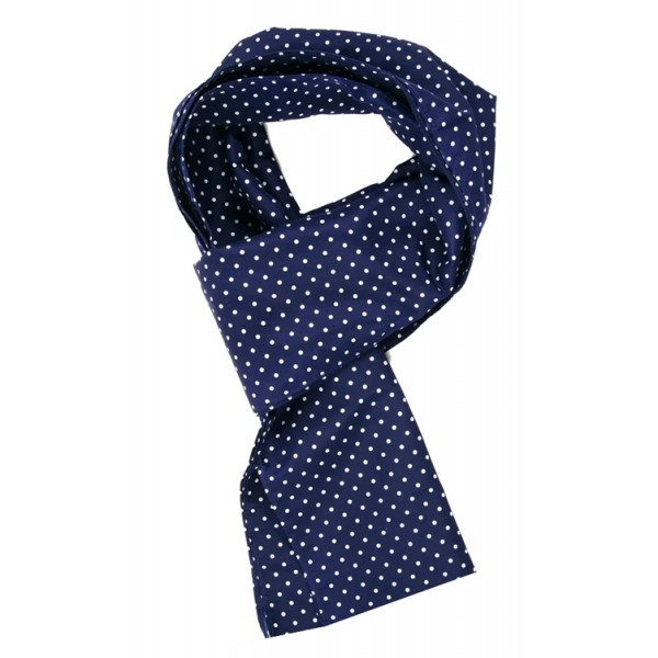 Μαντήλι λαιμού με τσαντάκι μεταφοράς 48836, 75 x 9cm, μπλε με dots - UNBRANDED