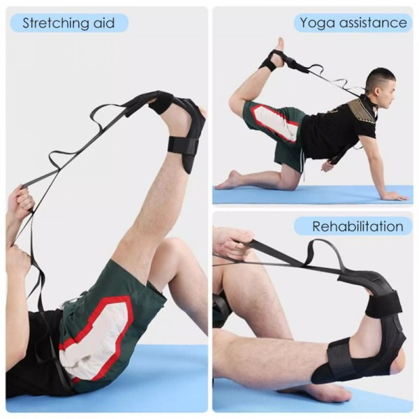 Ελαστικός ιμάντας για ασκήσεις Pilates/Yoga GYM-0022, 110cm, μαύρος - Είδη Γυμναστικής