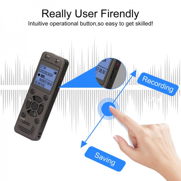 Ψηφιακό καταγραφικό ήχου V618, 32GB, 700mAh, μαύρο - Συστήματα Ήχου