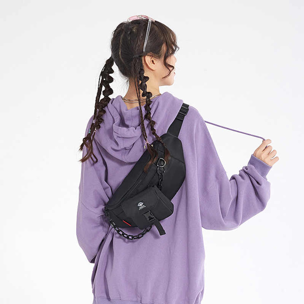 SUPER FIVE τσάντα μέσης FYB00037, μαύρη - SUPER FIVE