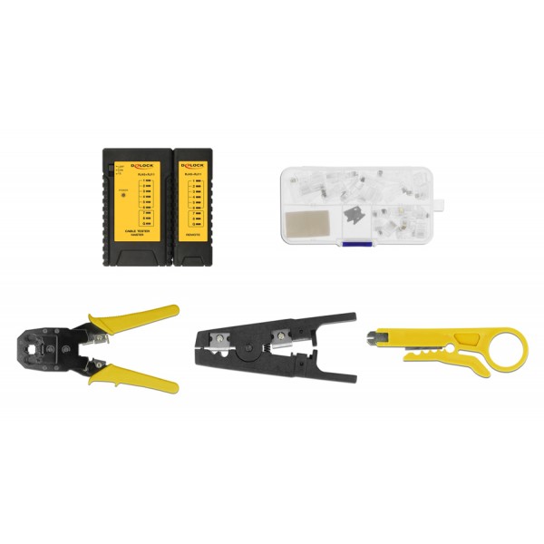 DELOCK σετ εργαλείων δικτύου 86696, για καλώδια RJ45 & RJ11 - Σετ Εργαλείων