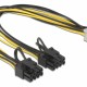 DELOCK καλώδιο PCIe 6pin σε 2x 8pin 83433, 30cm