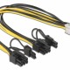 DELOCK καλώδιο PCIe 6pin σε 2x 8pin 83433, 30cm