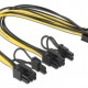 POWERTECH καλώδιο PCIe 6pin σε 2x 8pin CAB-W044, 30cm