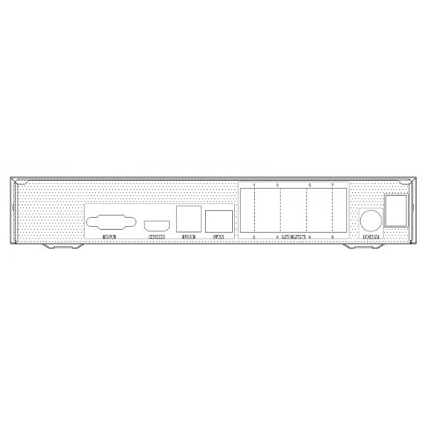 TVT NVR καταγραφικό TD-3108B1-8P, H.265, 8 κανάλια PoE - Καταγραφικά Συστήματα